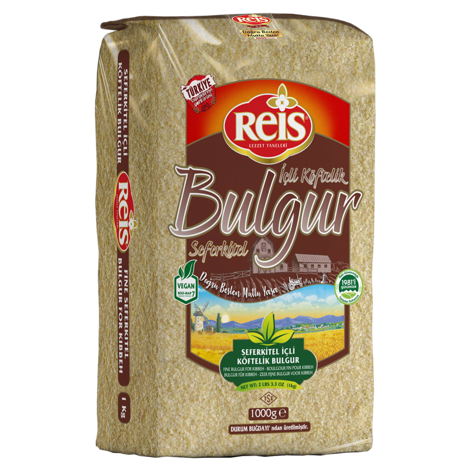 Reis İçli Köftelik Bulgur 1 Kg