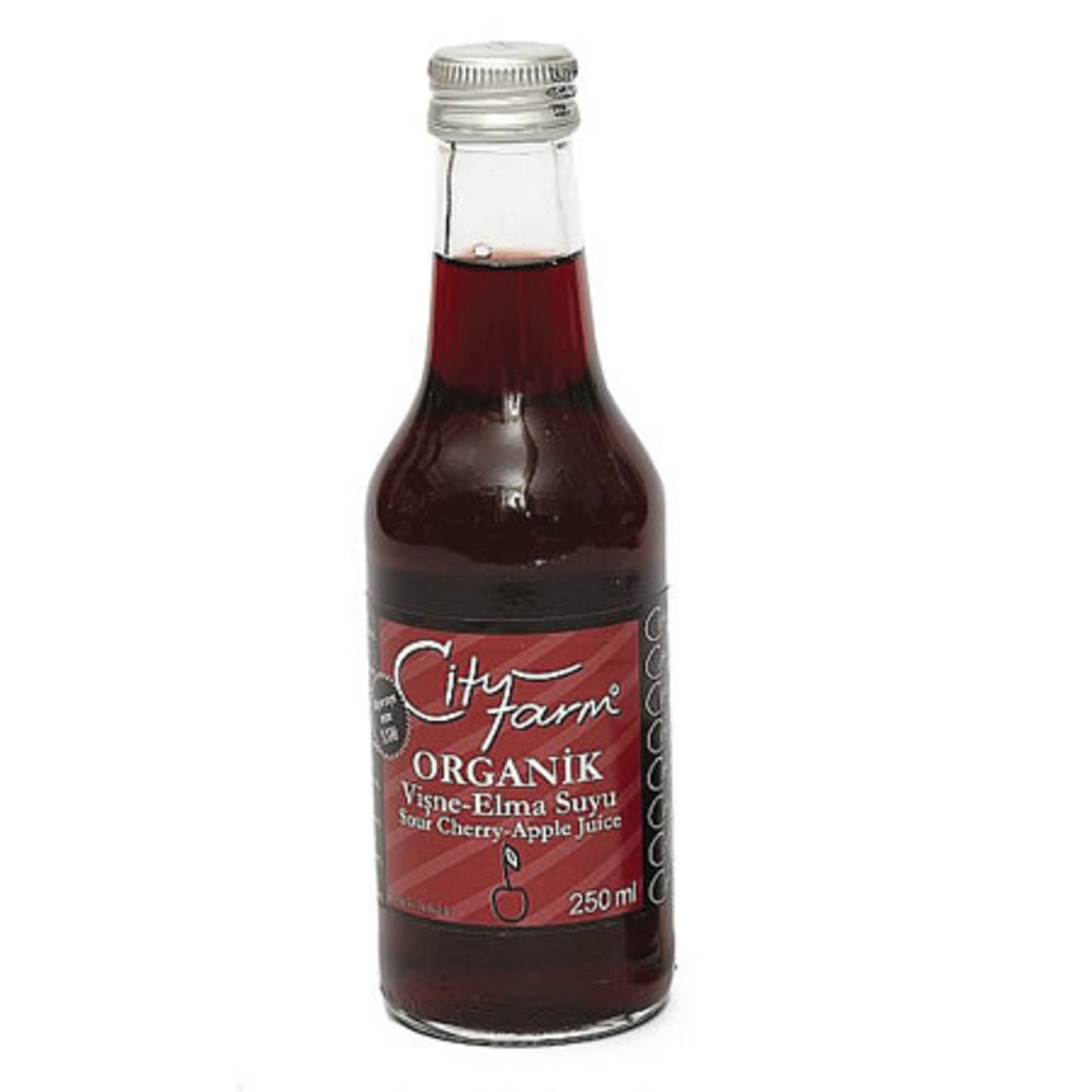 City Farm Organik %100 Vişne Suyu Cam 250 Ml