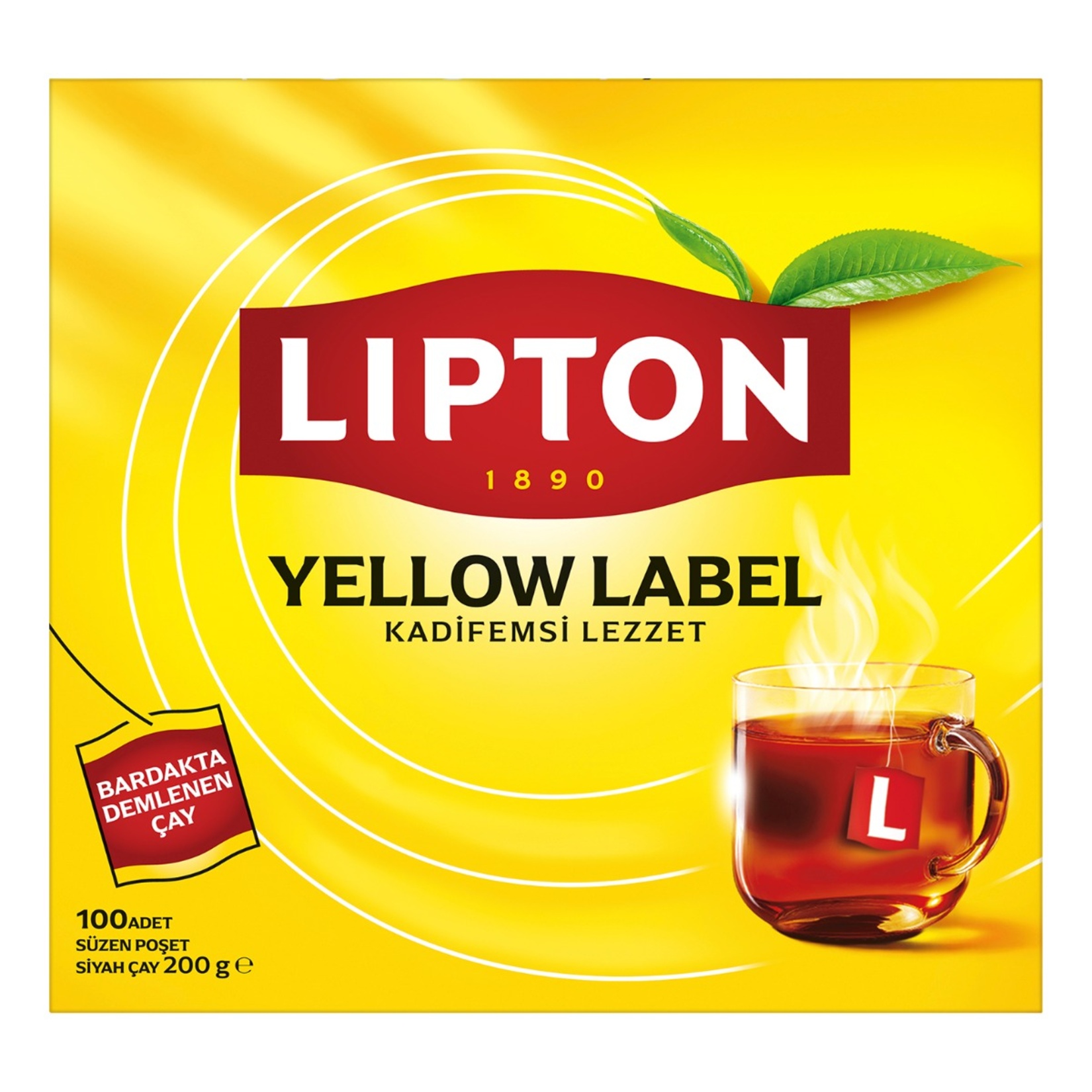 Lipton Yellow Label Bardak Poşet Çay 100'lü 200 G - Görsel 1