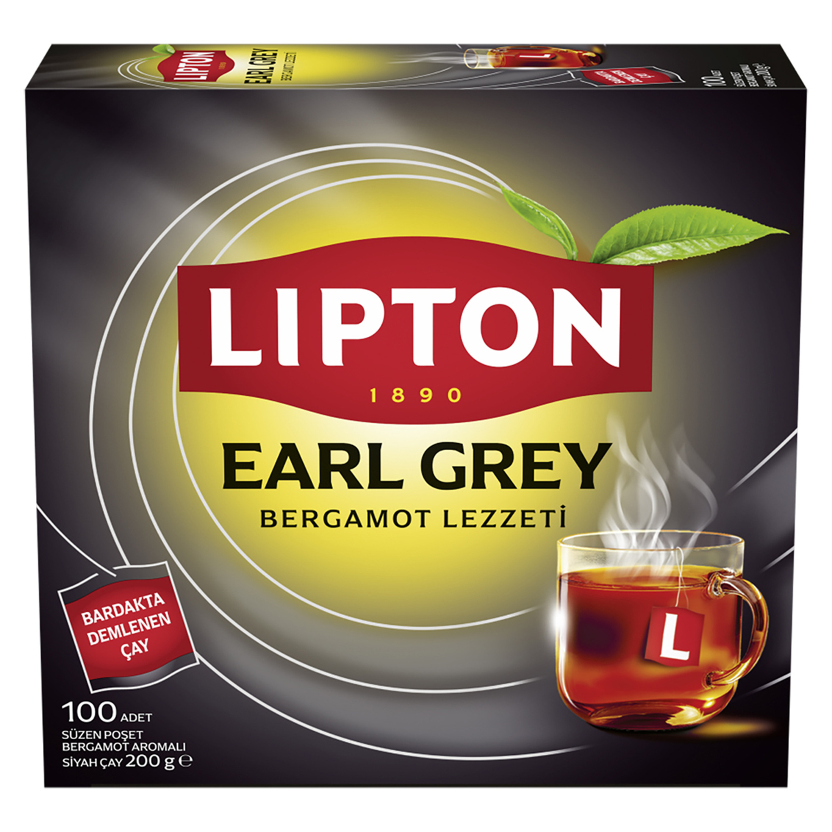 Lipton Earl Grey Bardak Poşet Çay 100'lü 200 G - Görsel 1
