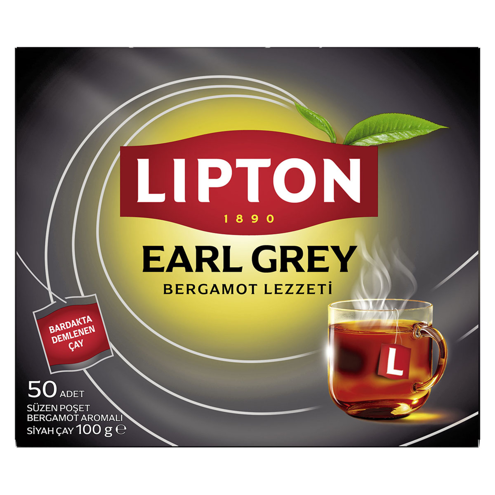 Lipton Earl Grey Bardak Poşet Çay 50'li 100 G