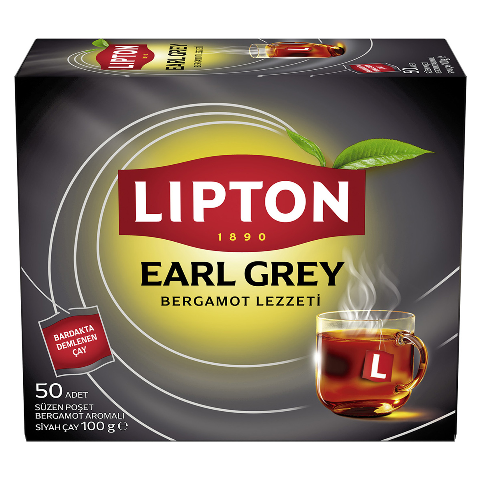 Lipton Earl Grey Bardak Poşet Çay 50'li 100 G