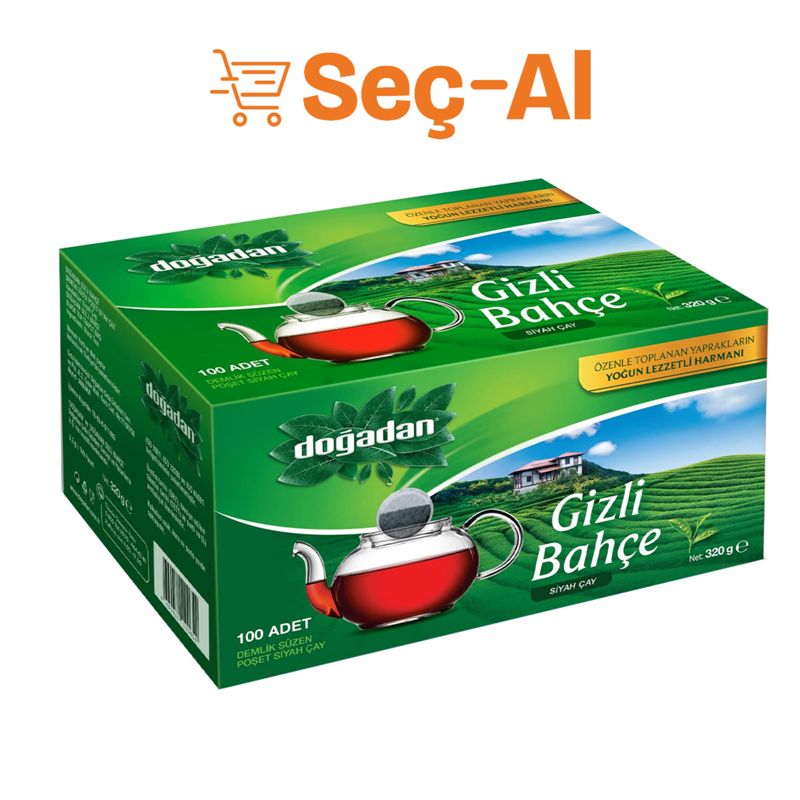 Doğadan Gizli Bahçe Demlik Poşet Çay 100'lü 320 G