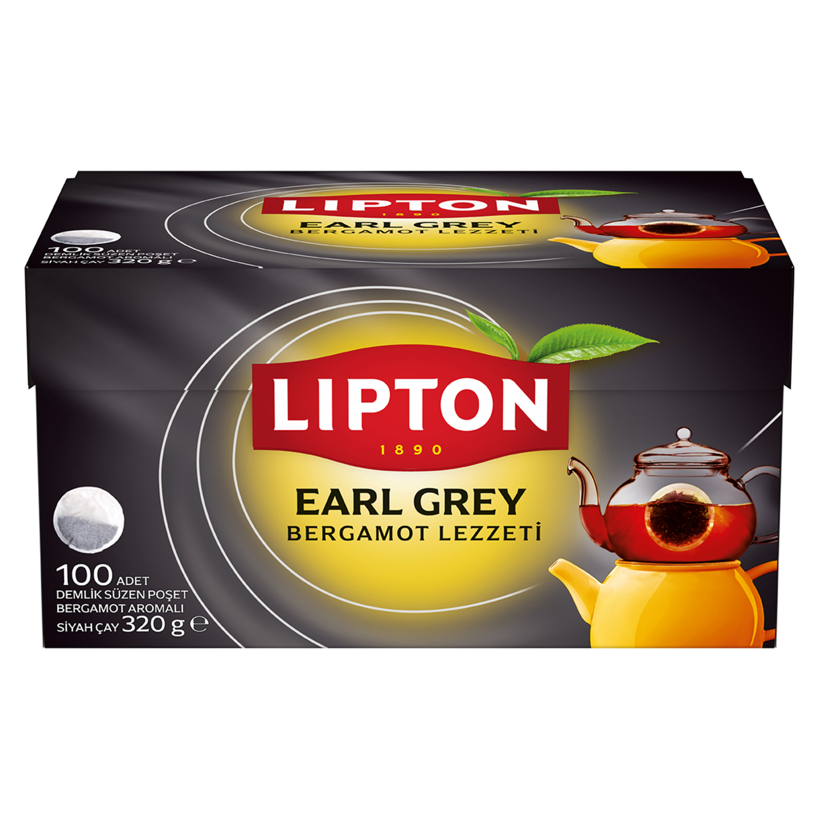 Lipton Earl Grey Demlik Poşet Çay 100'lü 320 G - Görsel 1