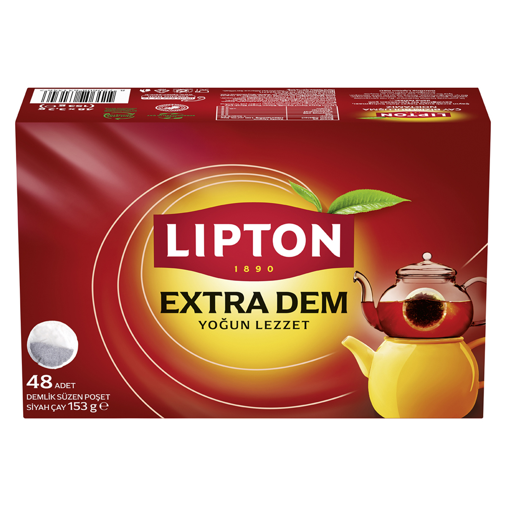 Lipton Extra Dem Demlik Poşet Çay 48'li 153 G - Görsel 1