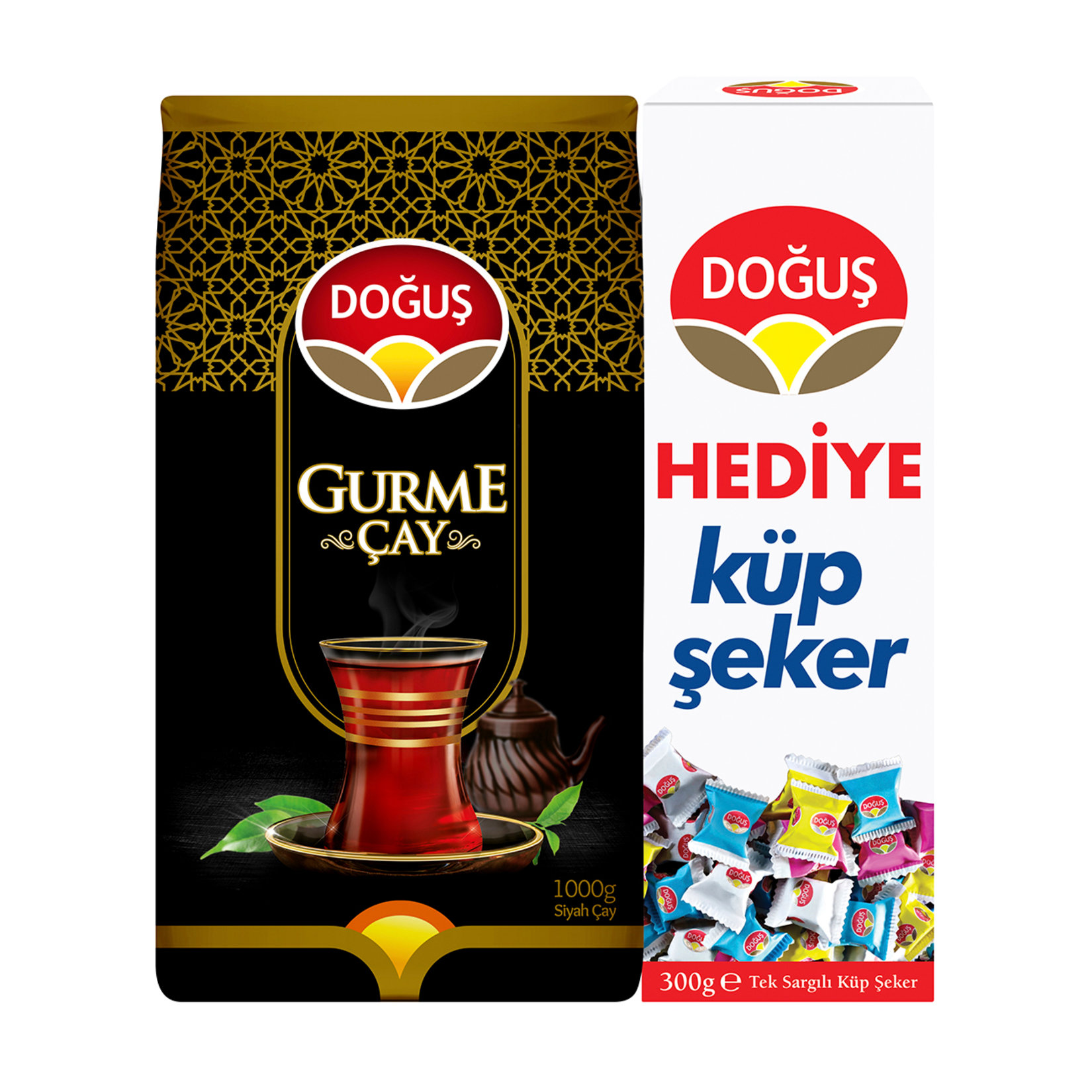 Doğuş Gurme Siyah Çay 1 Kg + Küp Şeker 300 G Hediye