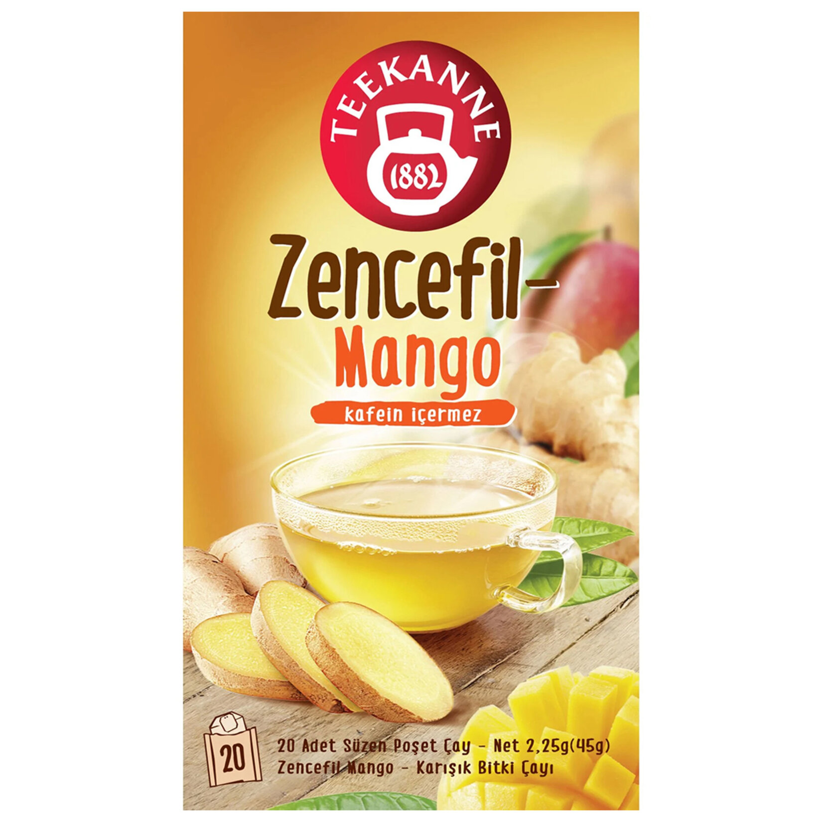 Teekanne Zencefil Mango Karışık Bitki Çayı 20'li 45 G