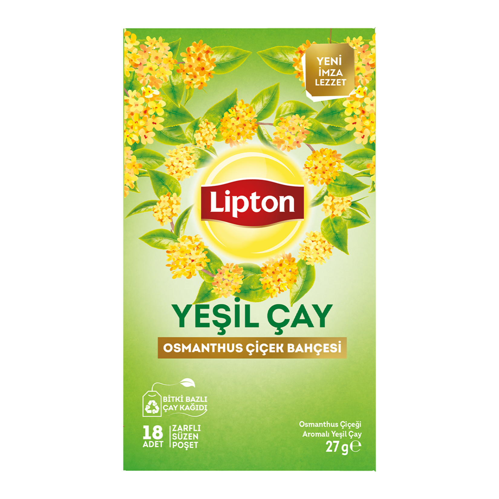 Lipton Osmanthus Çiçeği Aromalı Yeşil Çay 18'li 27 G