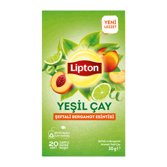 Lipton Şeftali ve Bergamot Aromalı Yeşil Çay 20'li 30 G