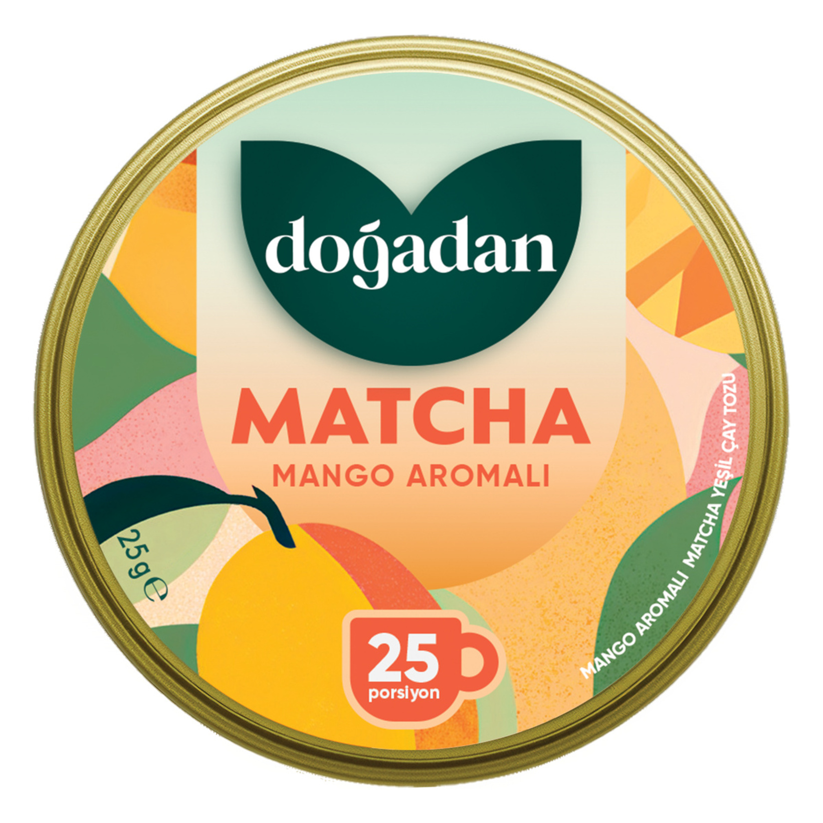 Doğadan Mango Aromalı Matcha Yeşil Çay Tozu 25 G - Görsel 1