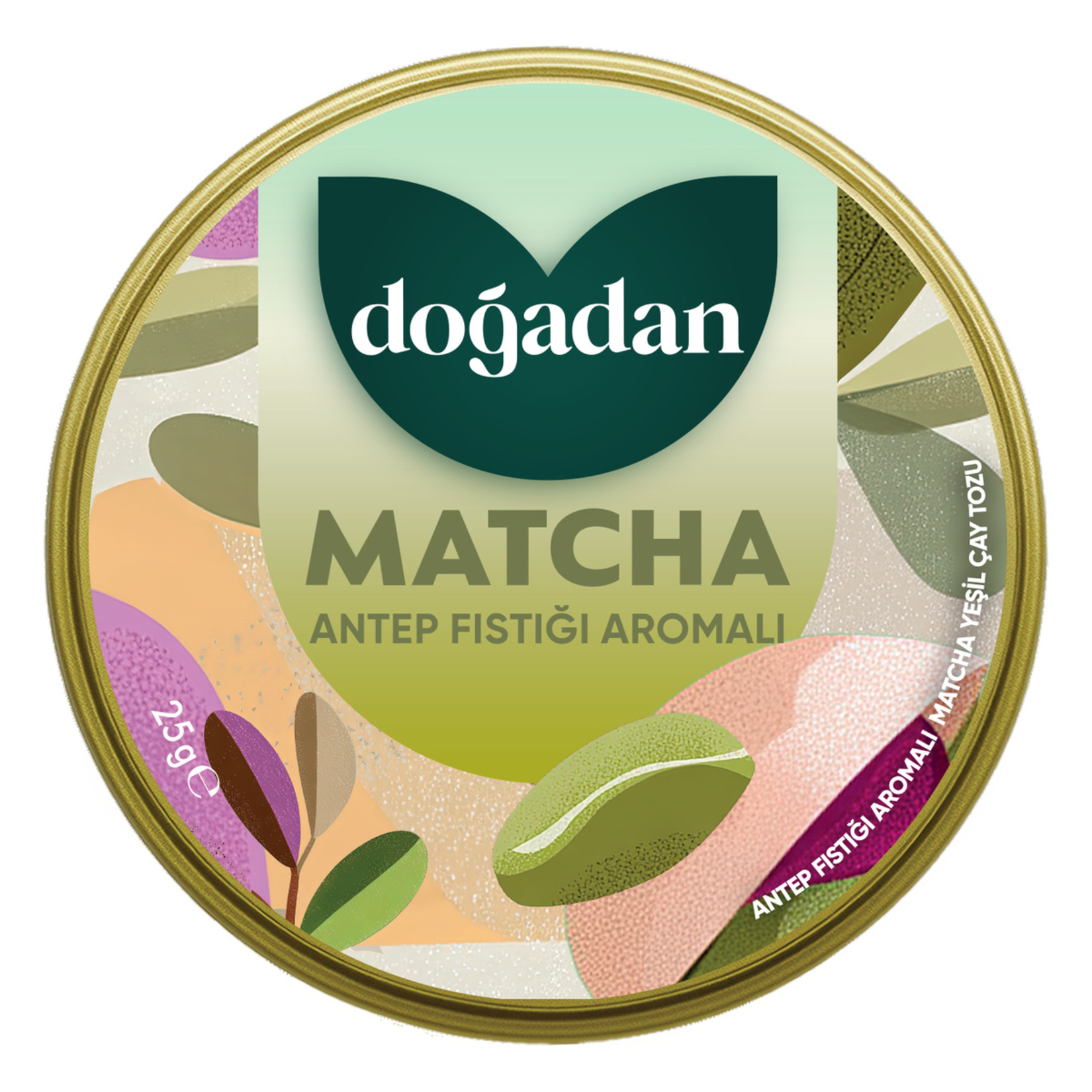 Doğadan Antep Fıstık Aromalı Matcha Yeşil Çay Tozu 25 G - Görsel 1