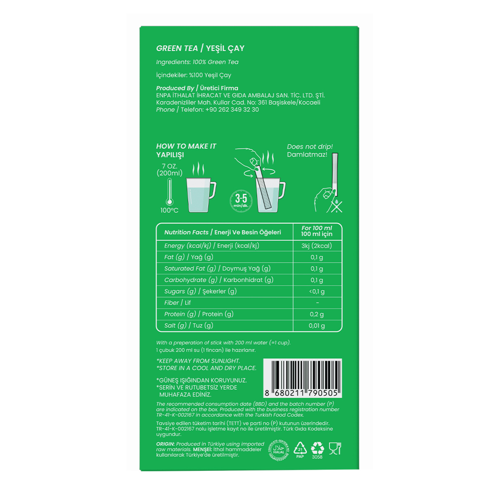 Mesh Stick Yeşil Çay 16'lı 32 G - Görsel 2