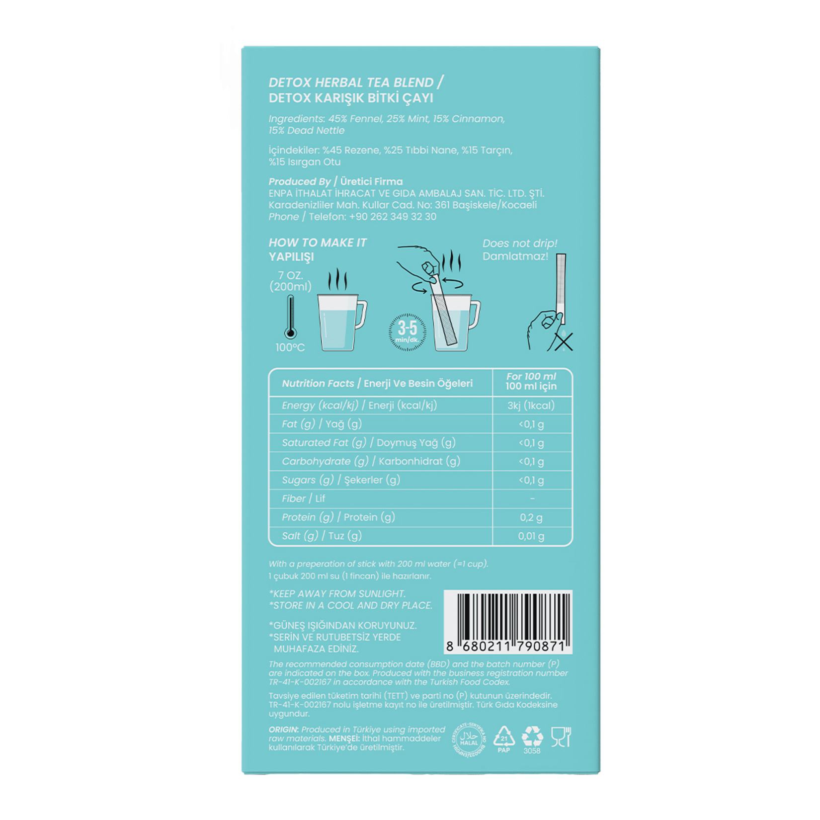 Mesh Stick Detox Karışık Bitki Çayı 16'lı 32 G - Görsel 2