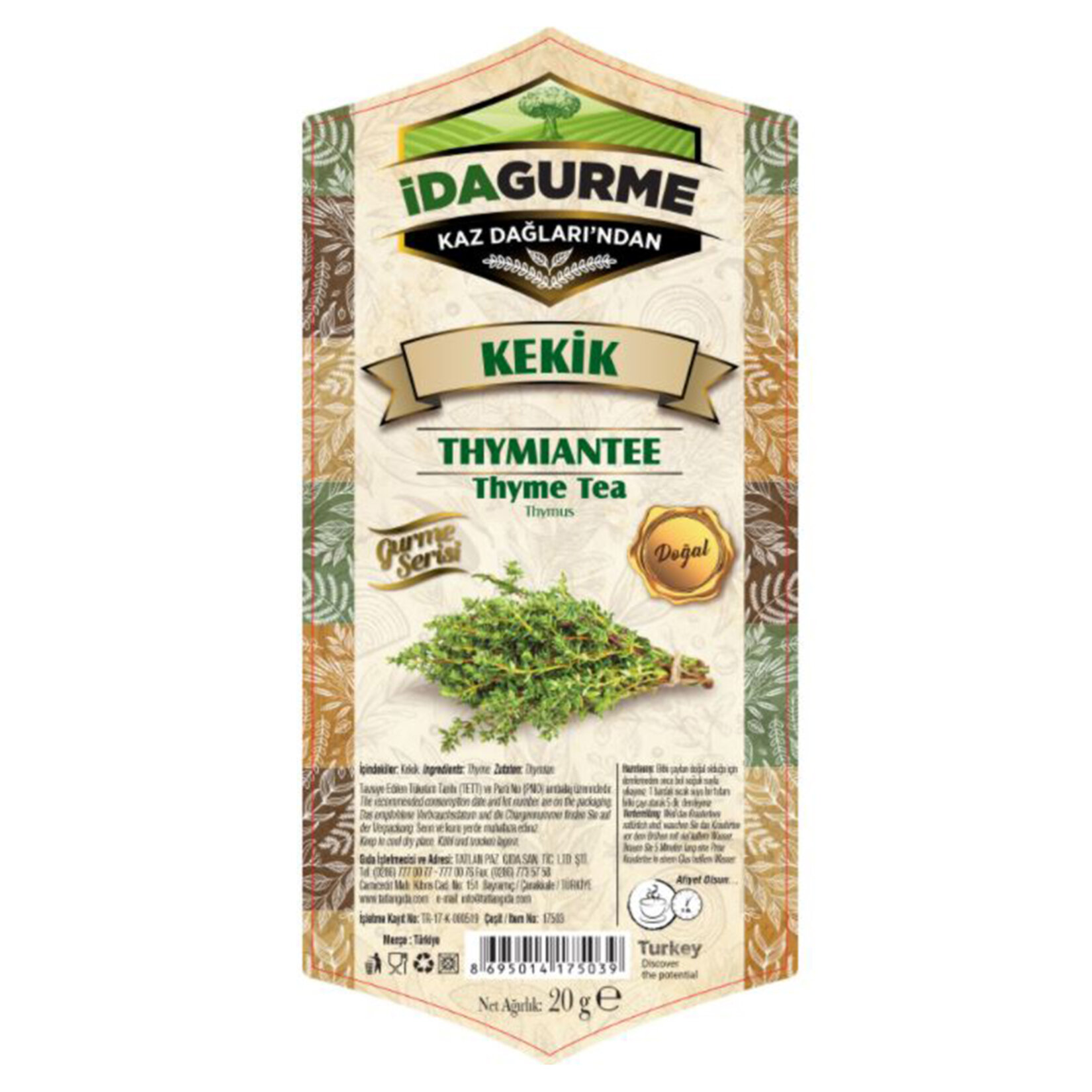 İda Gurme Kazdağlarından Kekik 20 G