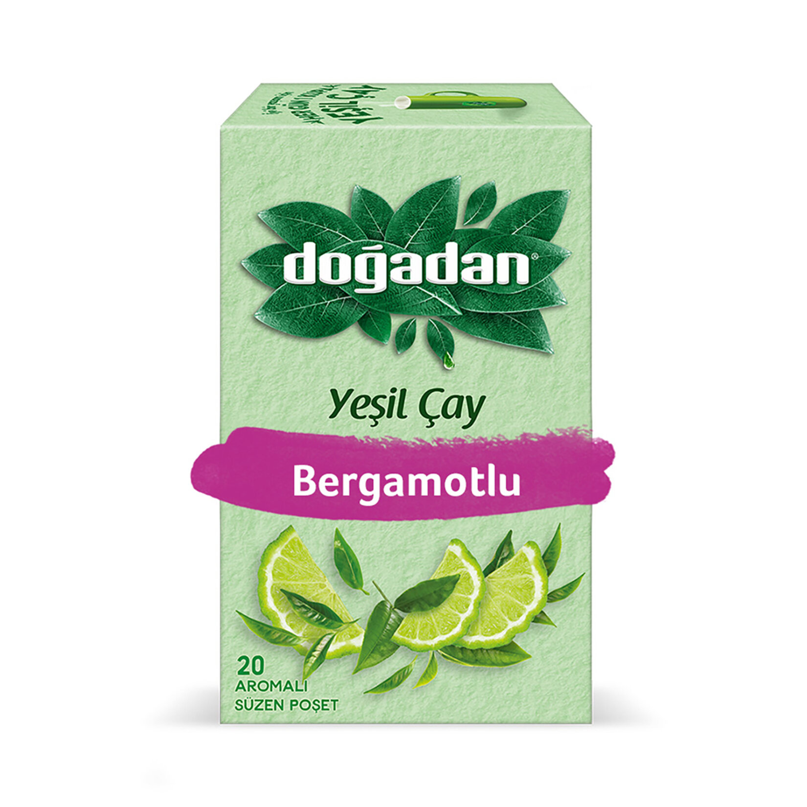 Doğadan Yeşil Çay Bergamot Aromalı 20'li 34 G
