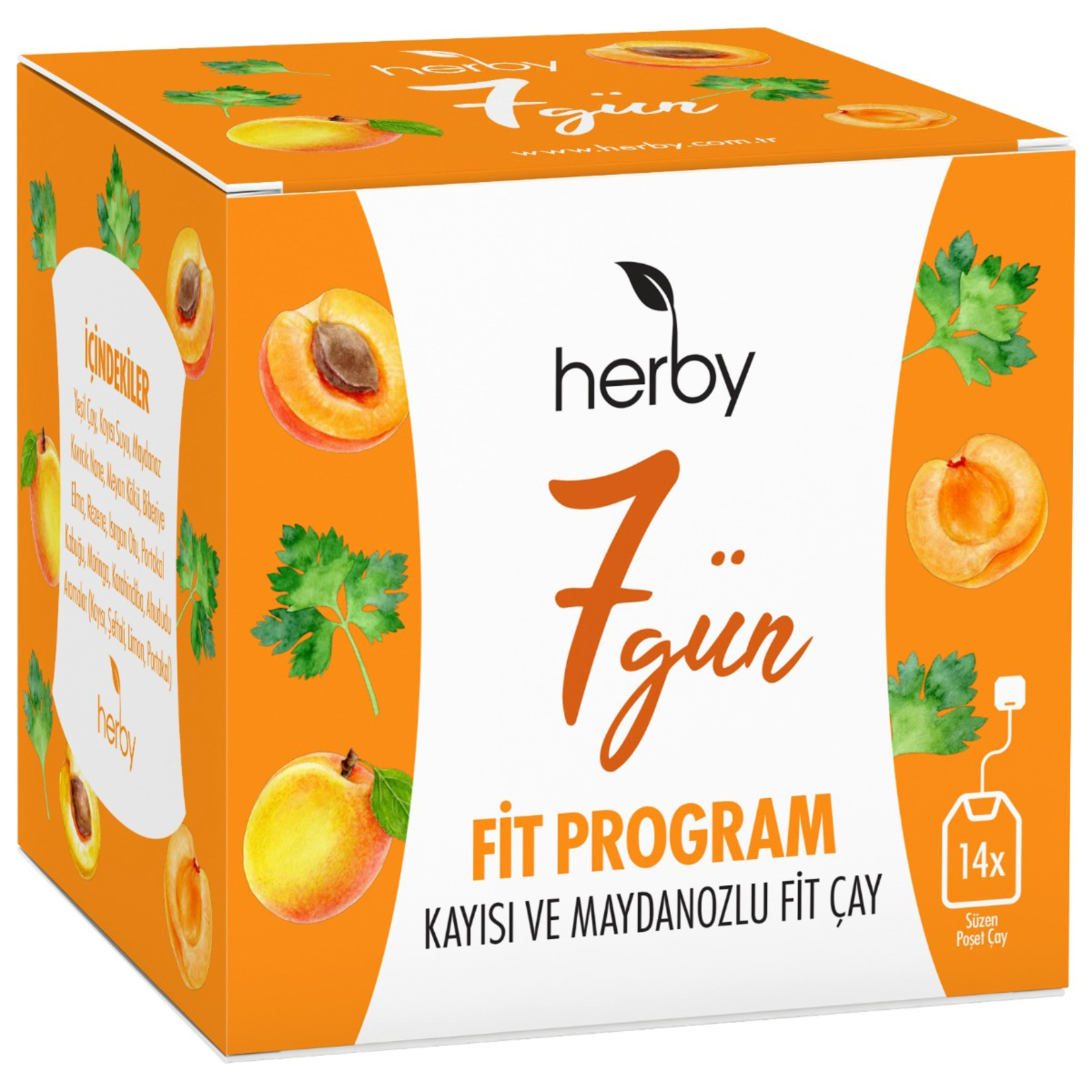 Herby 7 Gün Kayısı ve Maydanozlu Fit Çay 14'lü 21 G
