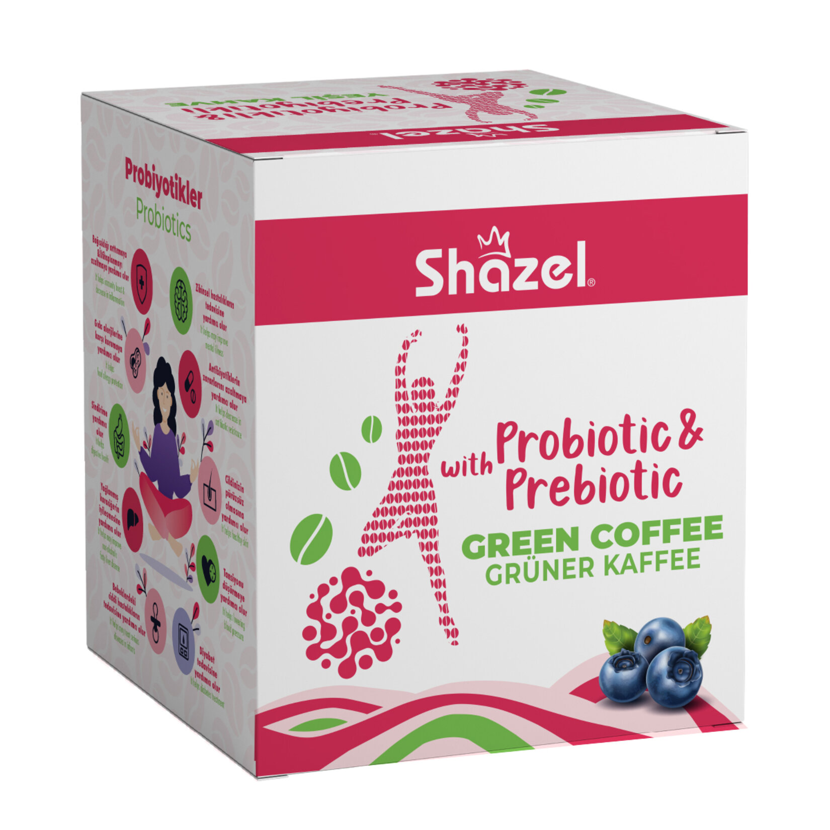 Shazel Probiyotikli & Prebiyotikli Yeşil Kahve 14 x 2,6 G
