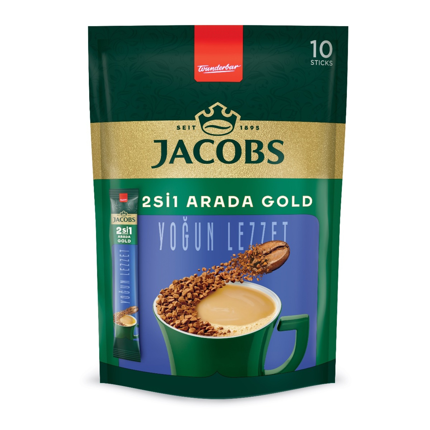 Jacobs Gold 2'si 1 Arada Yoğun Lezzet 10 x 13 G.