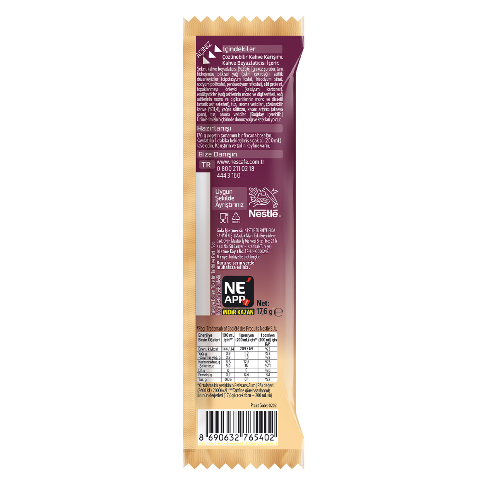 Nescafe 3ü1 Arada Gold Yoğun Tekli 17.6 G - Görsel 2
