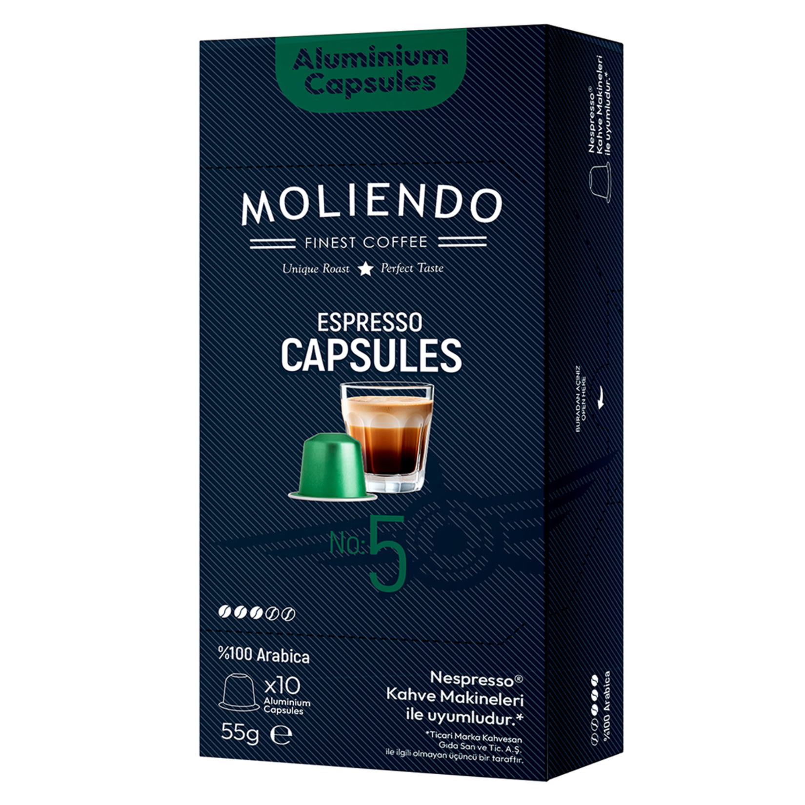 Moliendo No:5 Nespresso Uyumlu Kapsül Kahve 10'lu 55 G