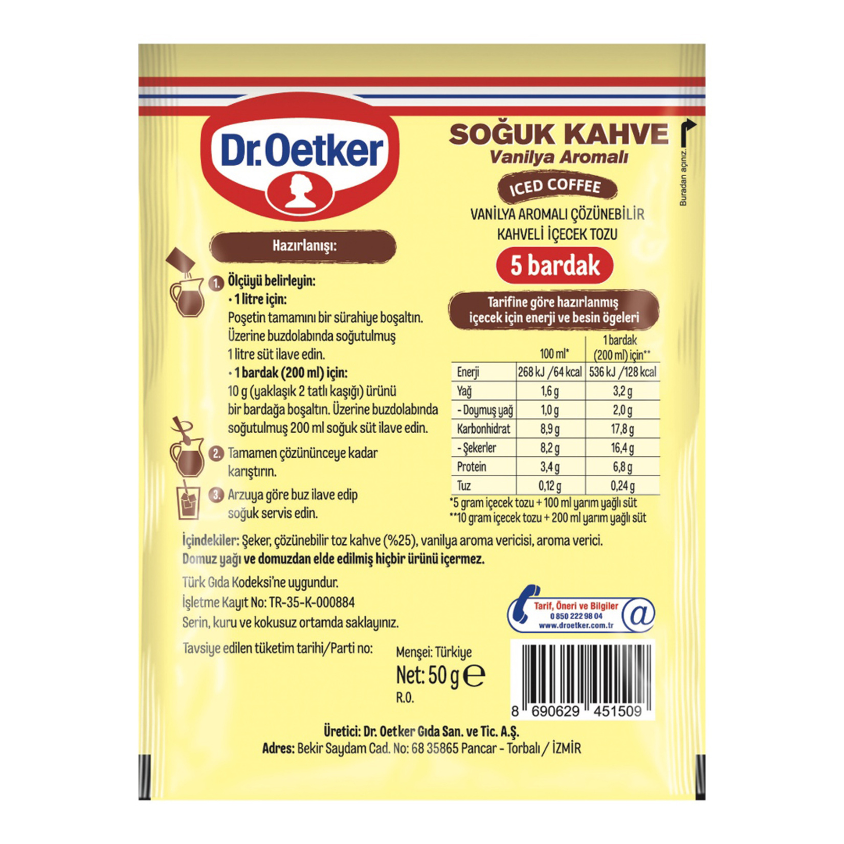Dr.oetker Vanilya Aromalı Soğuk Kahve 50 G - Görsel 2