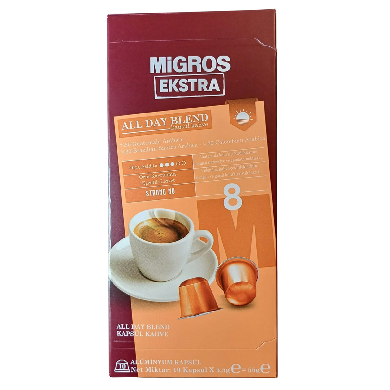 Migros Ekstra All Day Blend Kapsül Kahve 10'lu 55 G