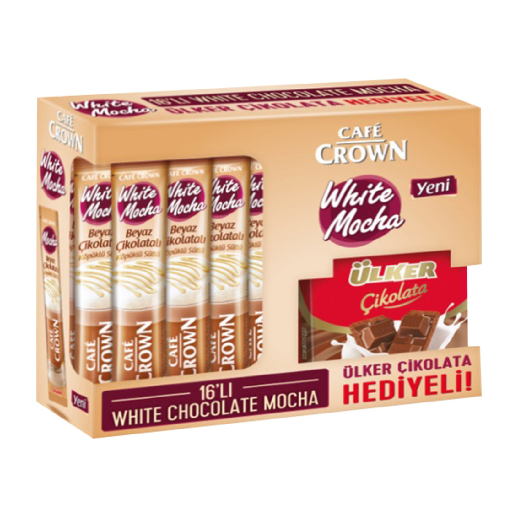 Cafe Crown White Mocha Çikolata Hediyeli 16X20g
