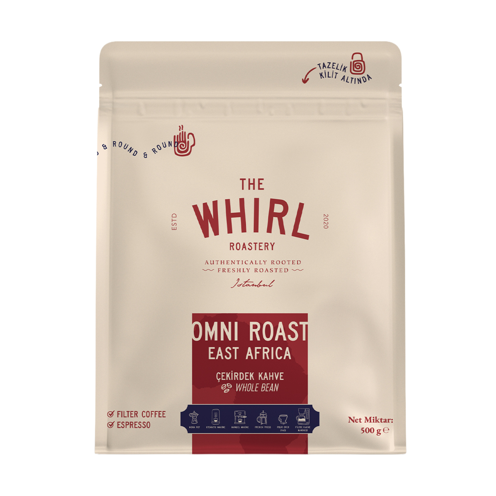 The Whirl East Africa Omni Roast Çekirdek Kahve 500 G