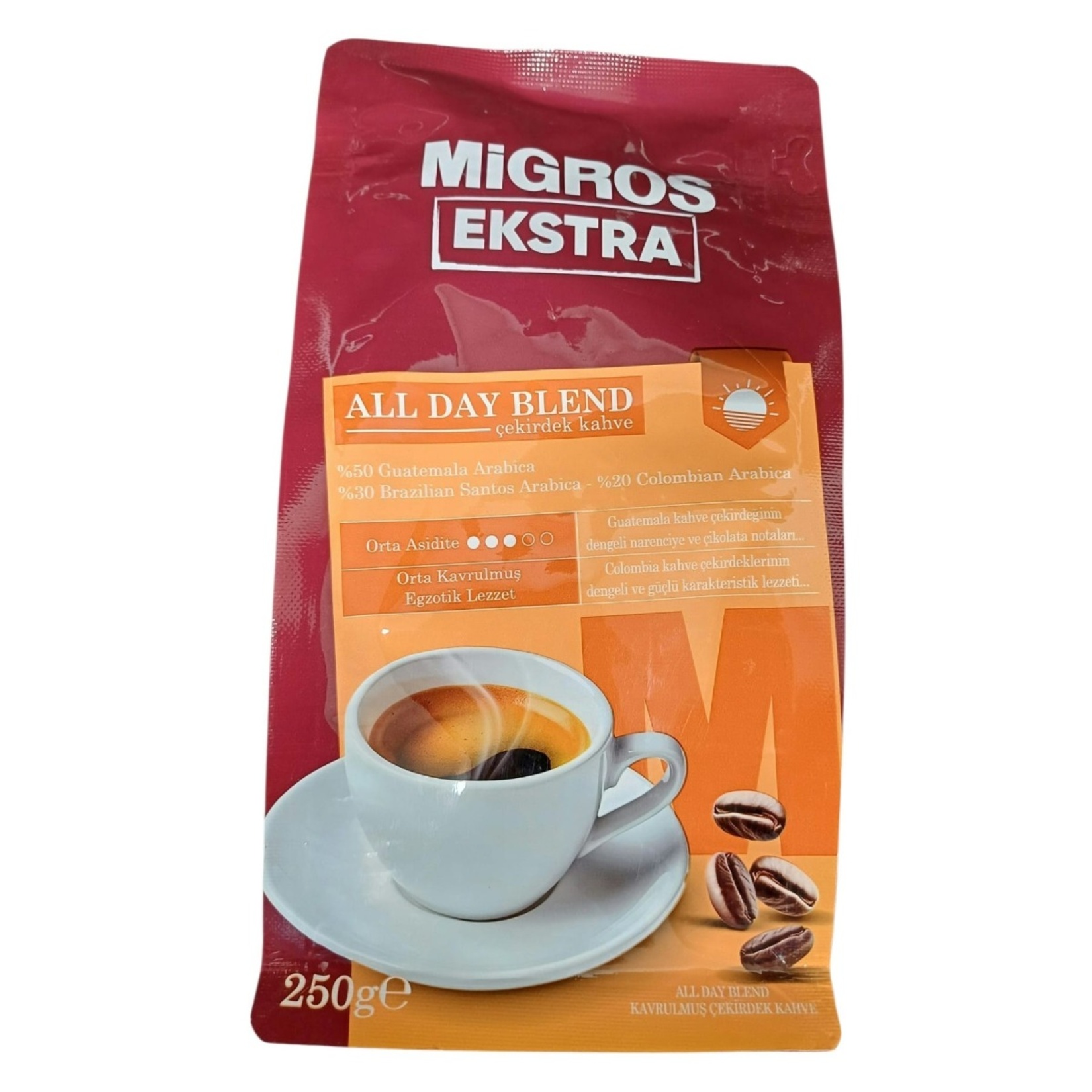 Migros Ekstra All Day Blend Kavrulmuş Çekirdek Kahve 250 G