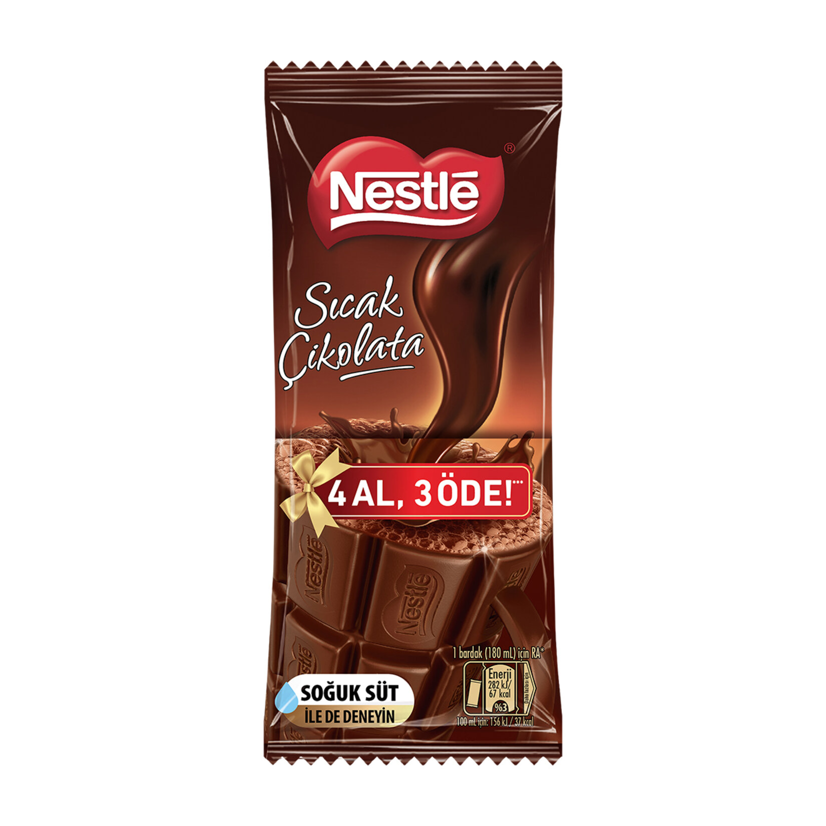 Nestle Sıcak Çikolata 4 Al 3 Öde 4 x 18,5 G