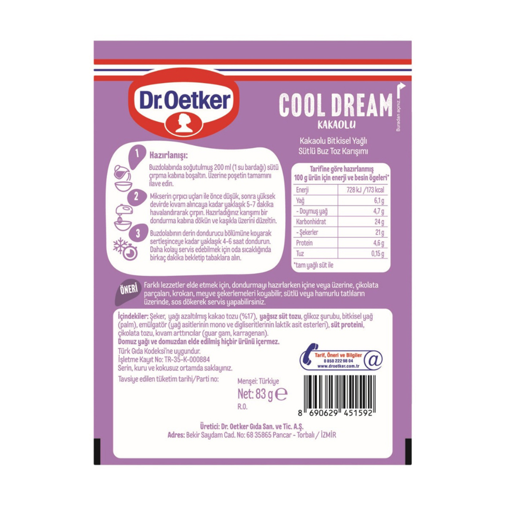Dr.Oetker Cool Dream Kakaolu 83 G - Görsel 2