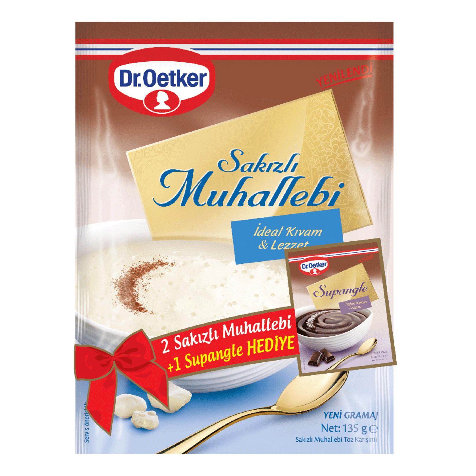 Dr.Oetker Sakızlı Muhallebi 2 x 135 G + Supangle 135 G - Görsel 1