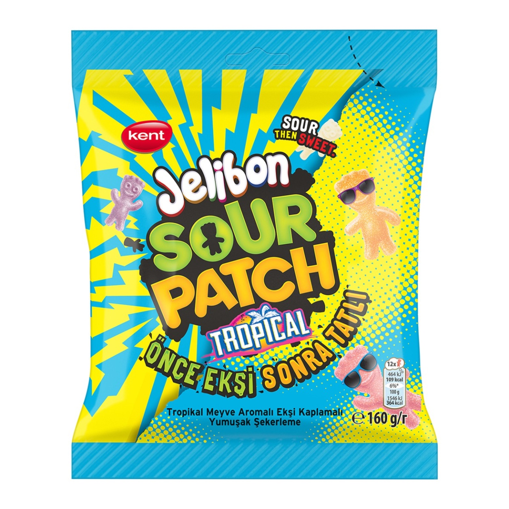 Jelibon Sour Patch Kids Tropikal 160 G