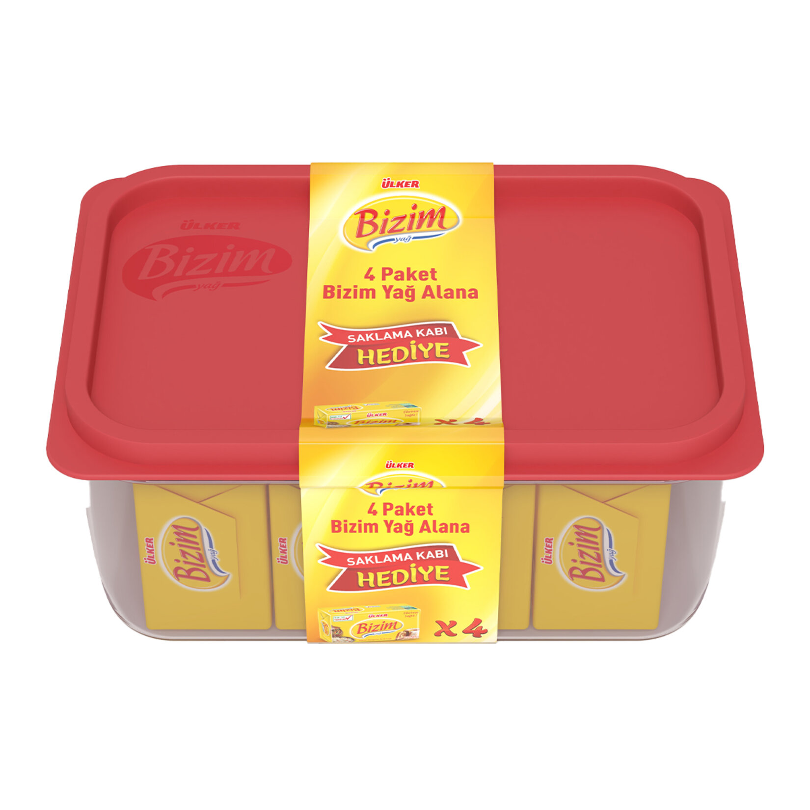 Bizim Yağ Paket Margarin Saklama Kabı 4 x 250 G - Görsel 2