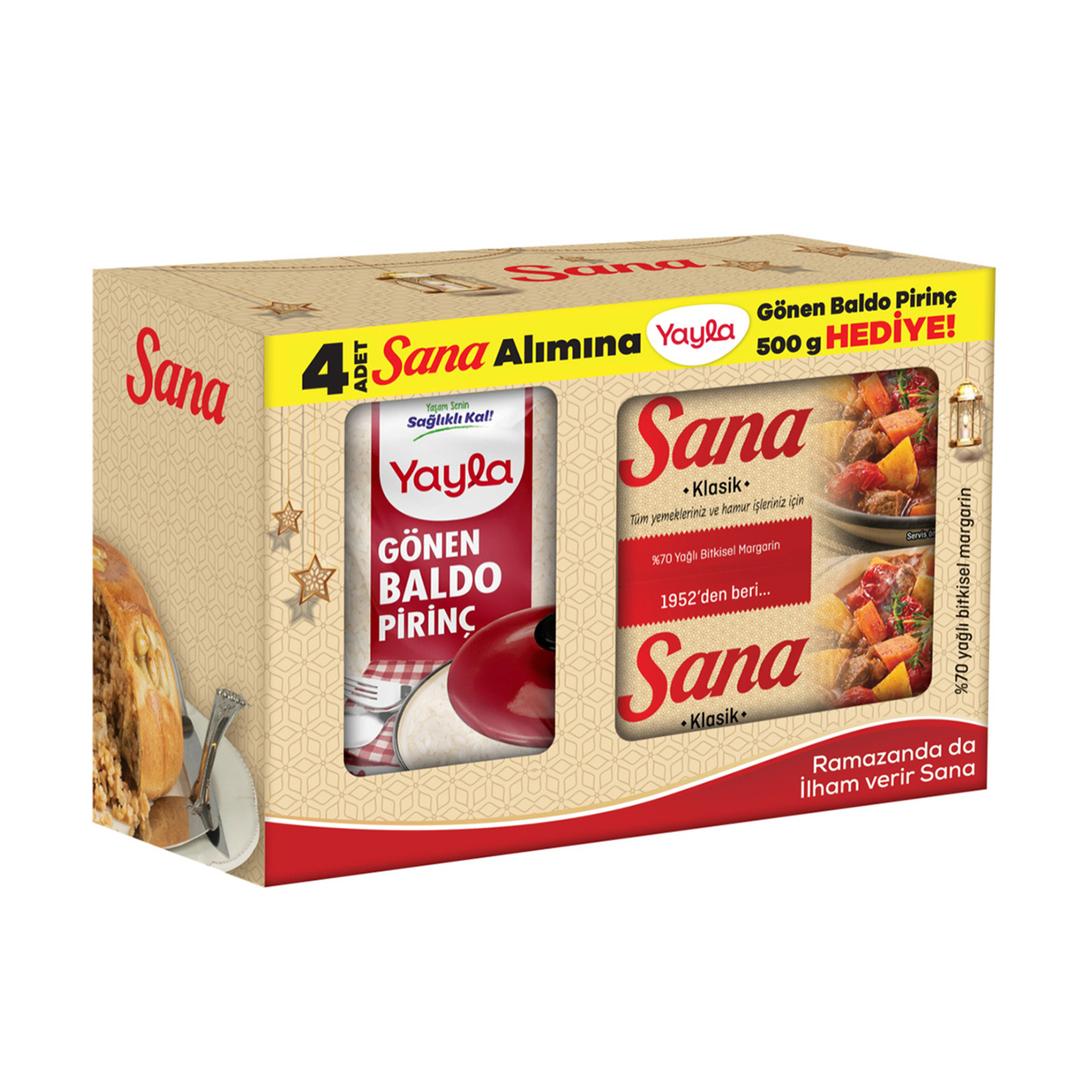 Sana Klasik Paket 4 x 250 G Yayla Gönen Pirinç 500 G
