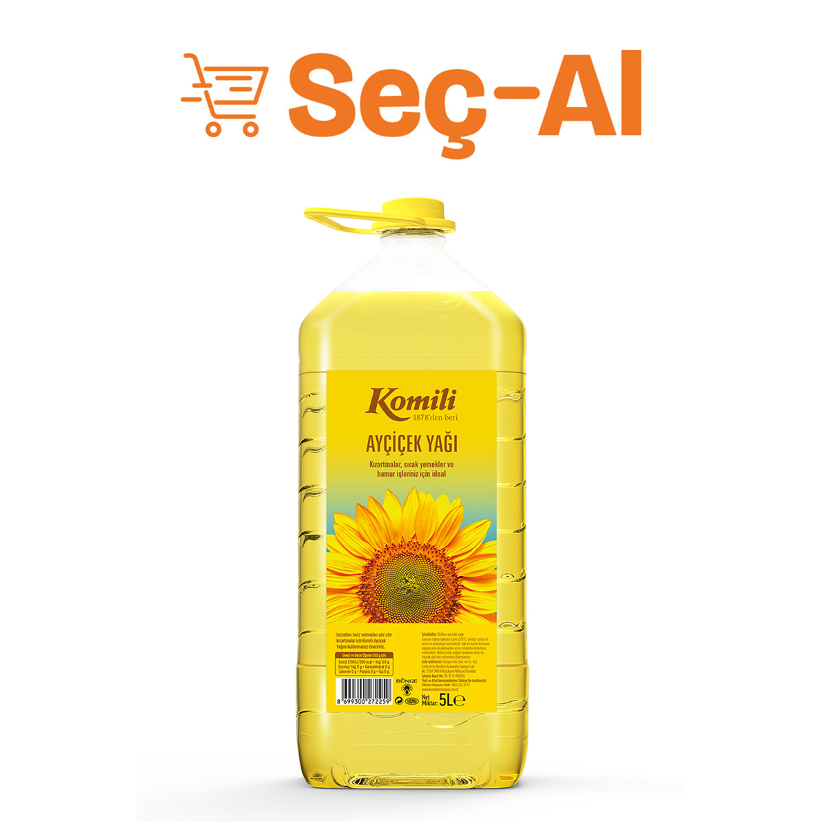 Komili Ayçiçek Yağı 5 L