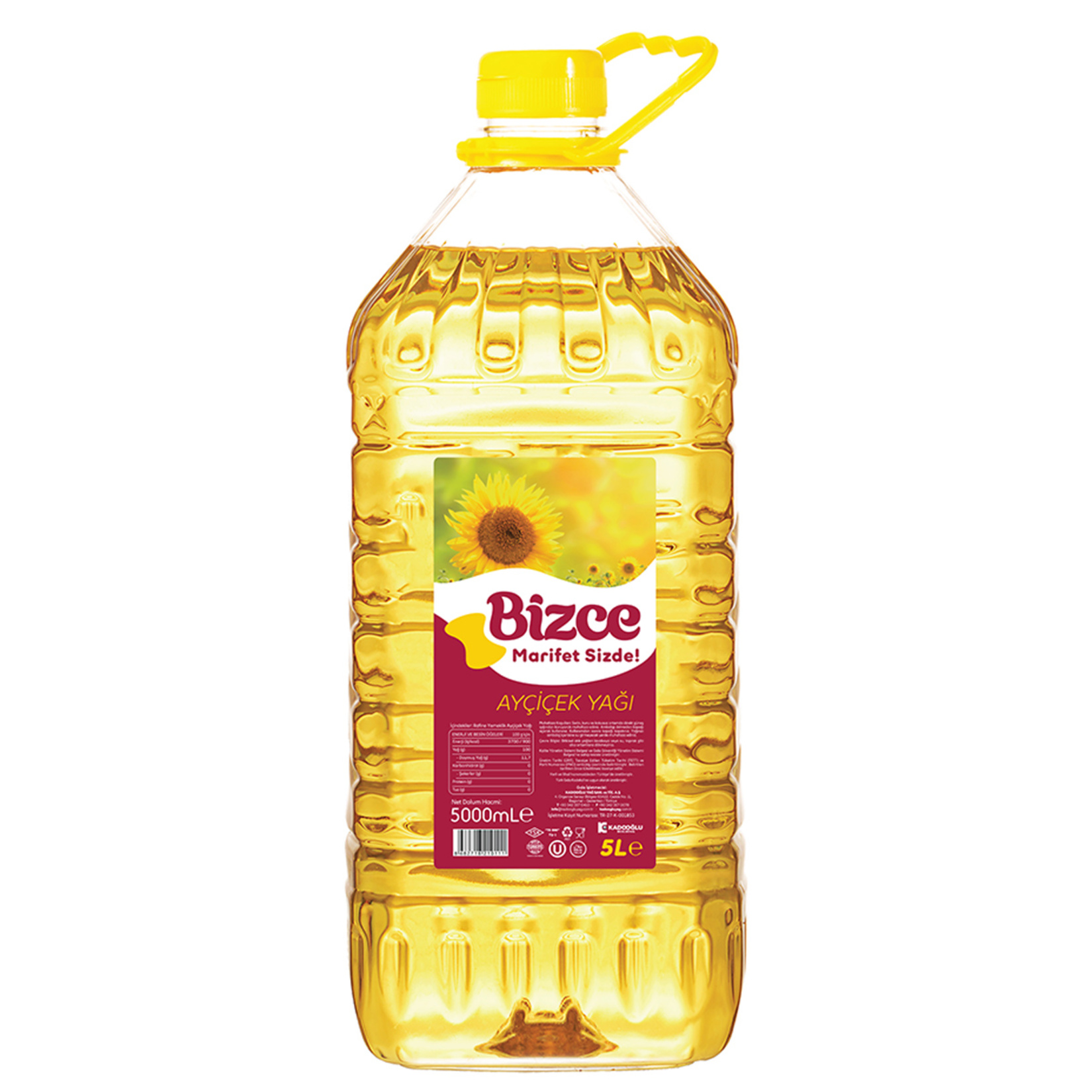 Bizce Ayçiçek Yağı Pet 5 L