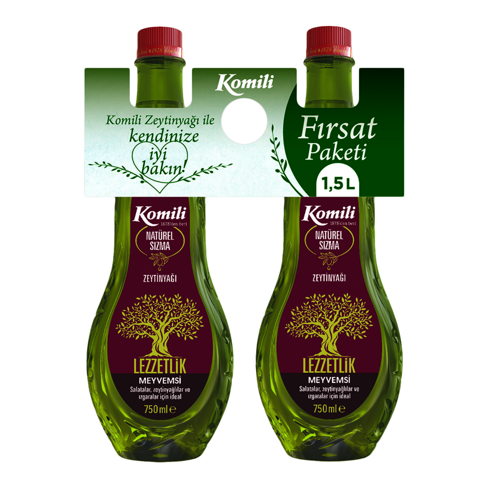 Komili Meyvemsi Lezzet Natural Sızma 2x750 Ml