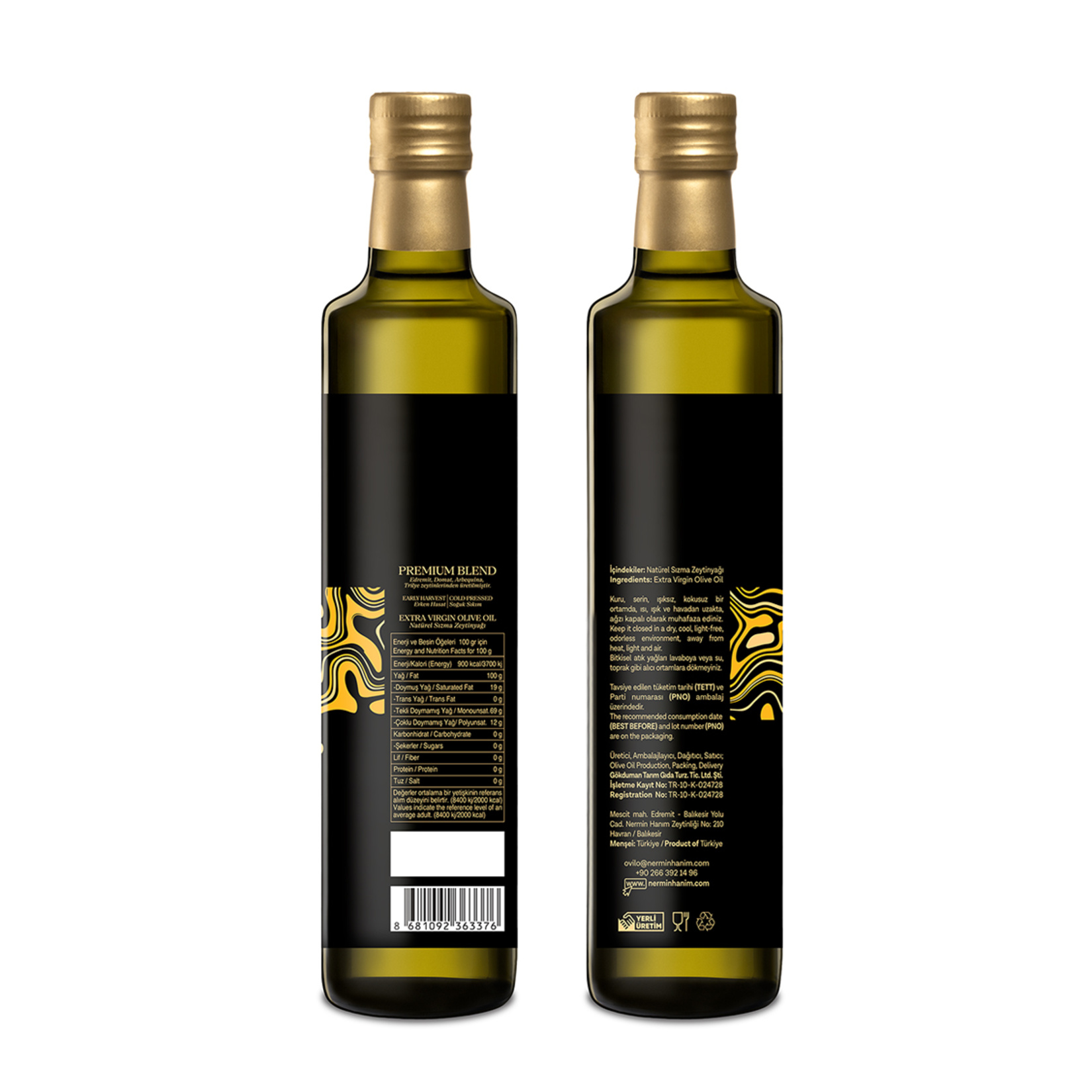 Nermin Hanım Zeytinliği Premium Blend Soğuk Sıkım Zeytinyağı 500 Ml - Görsel 2