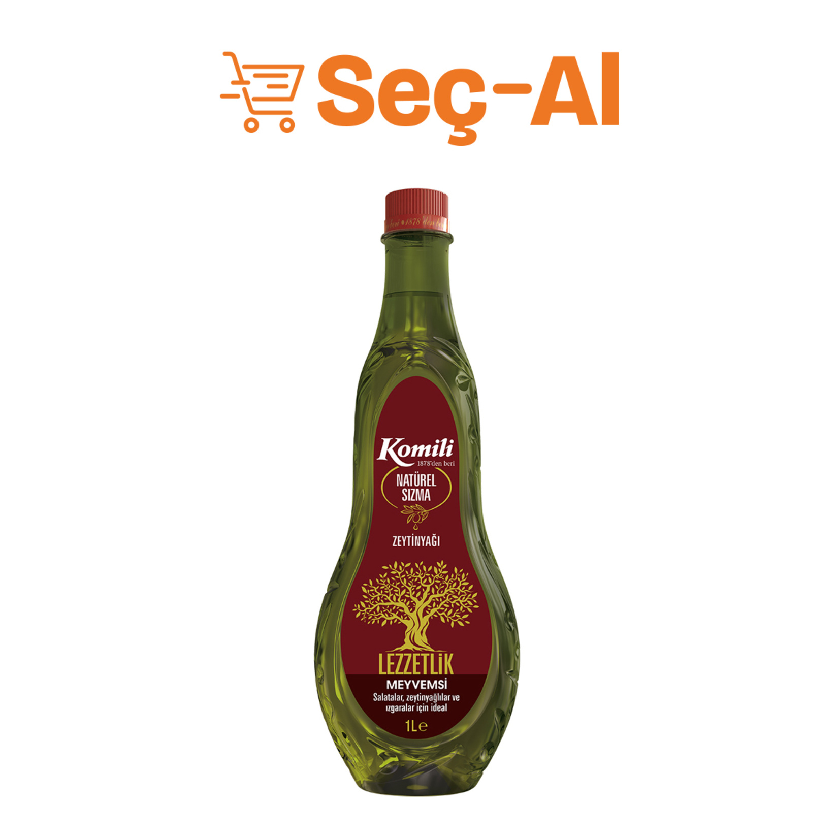 Komili Lezzetlik Meyvemsi Natürel Sızma Zeytinyağı 1 L - Görsel 1