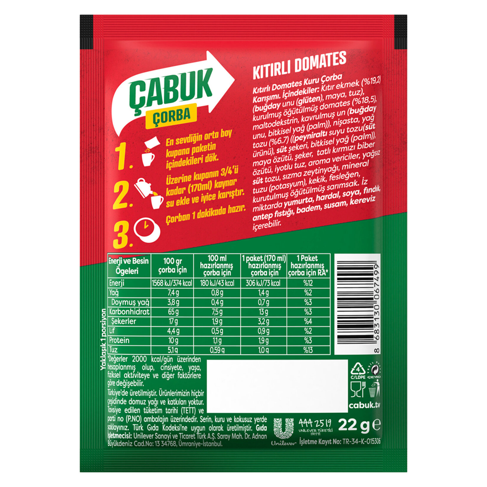 Knorr Çabuk Çorba Kıtırlı Domates 22 G - Görsel 5