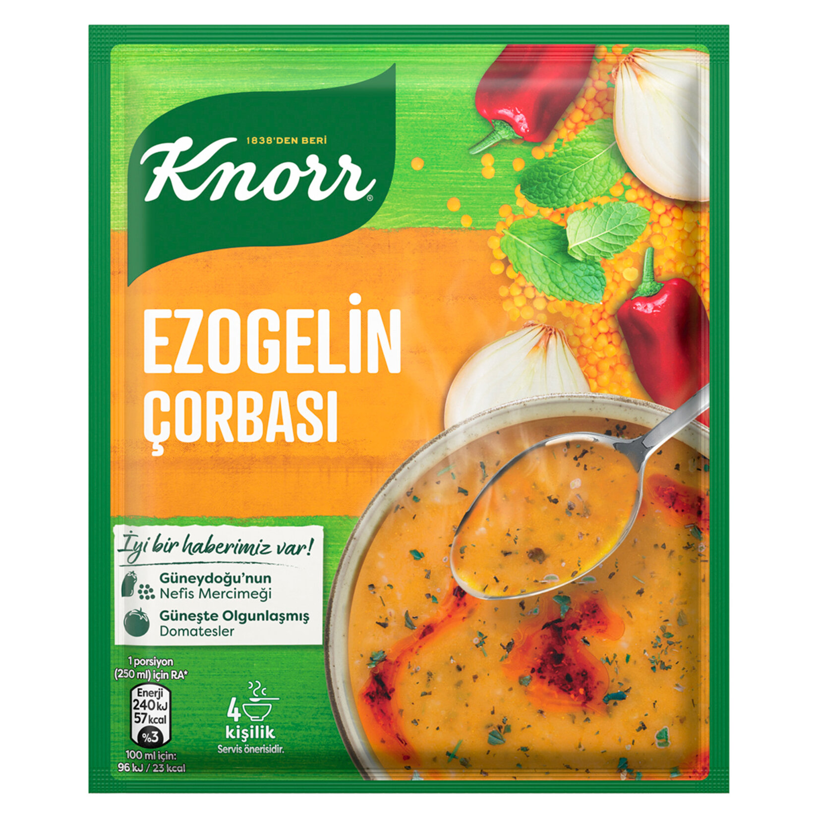 Knorr Hazır Çorba Ezogelin 4 Kişilik 74 g - Görsel 1