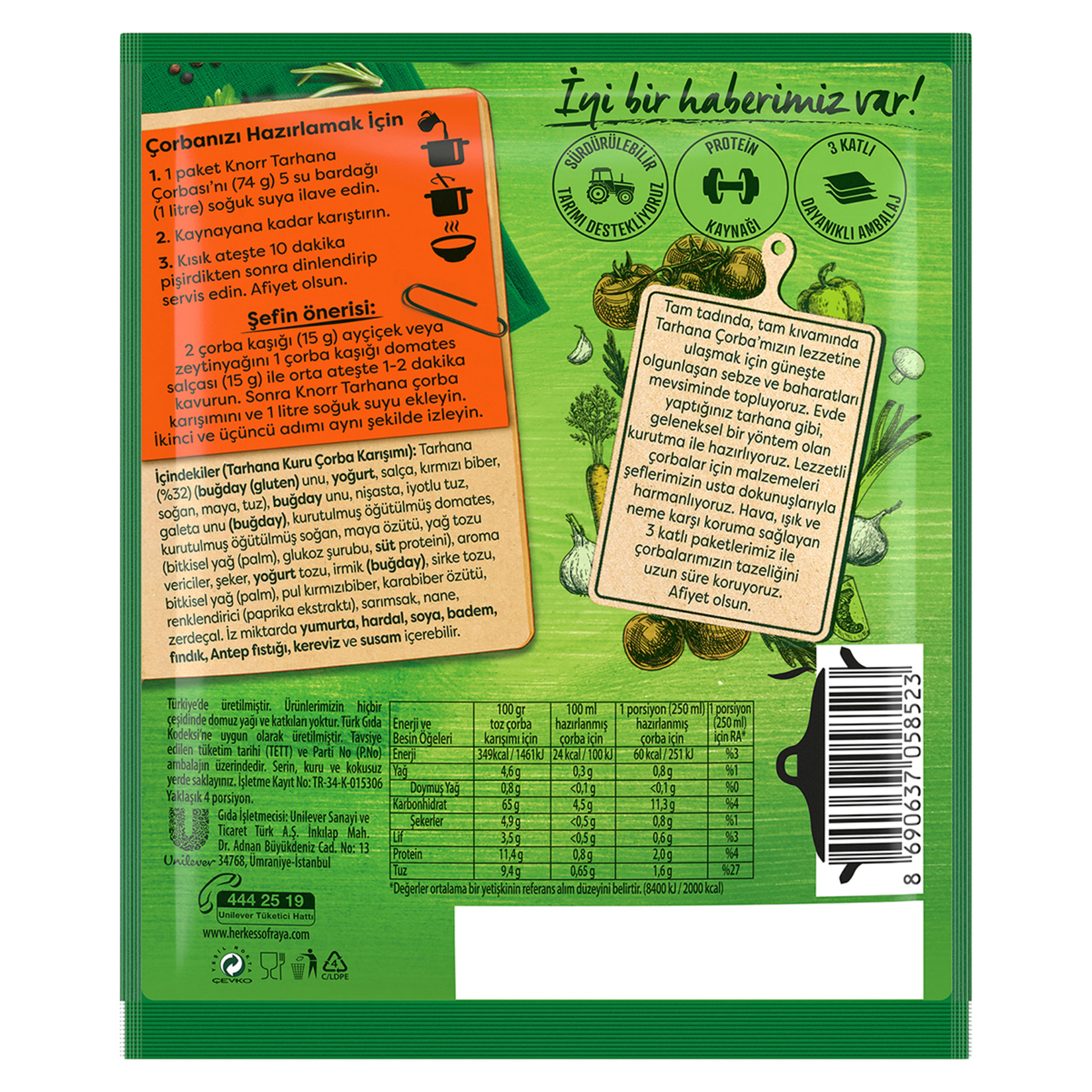 Knorr Hazır Çorba Tarhana Çorbası 74 G - Görsel 5