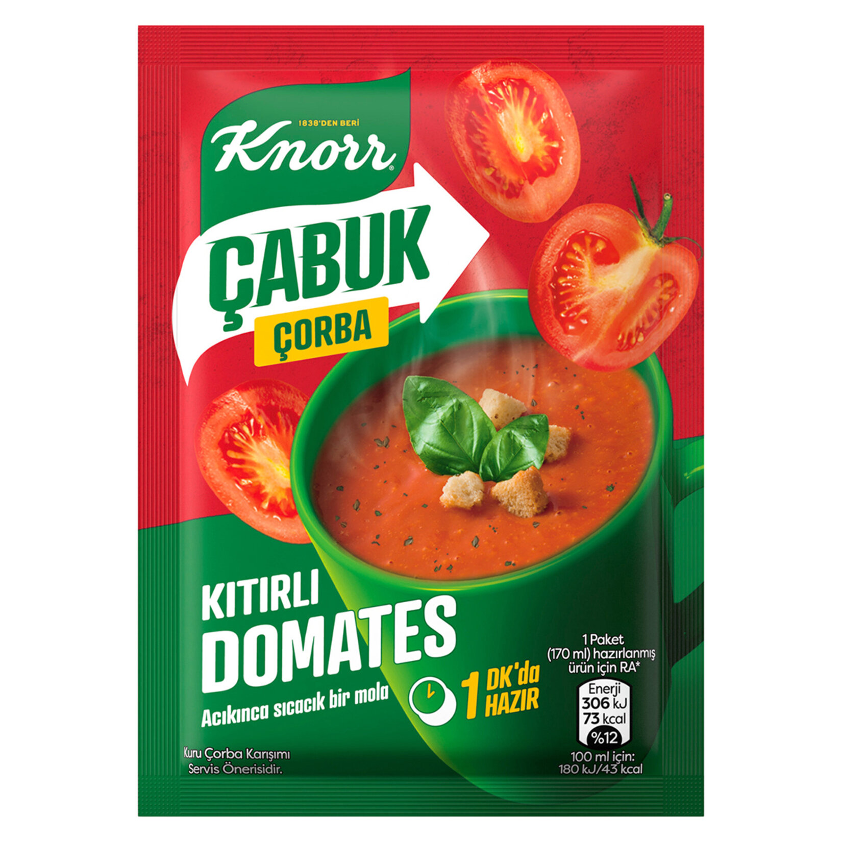 Knorr Çabuk Çorba Kıtırlı Domates 22 G - Görsel 1