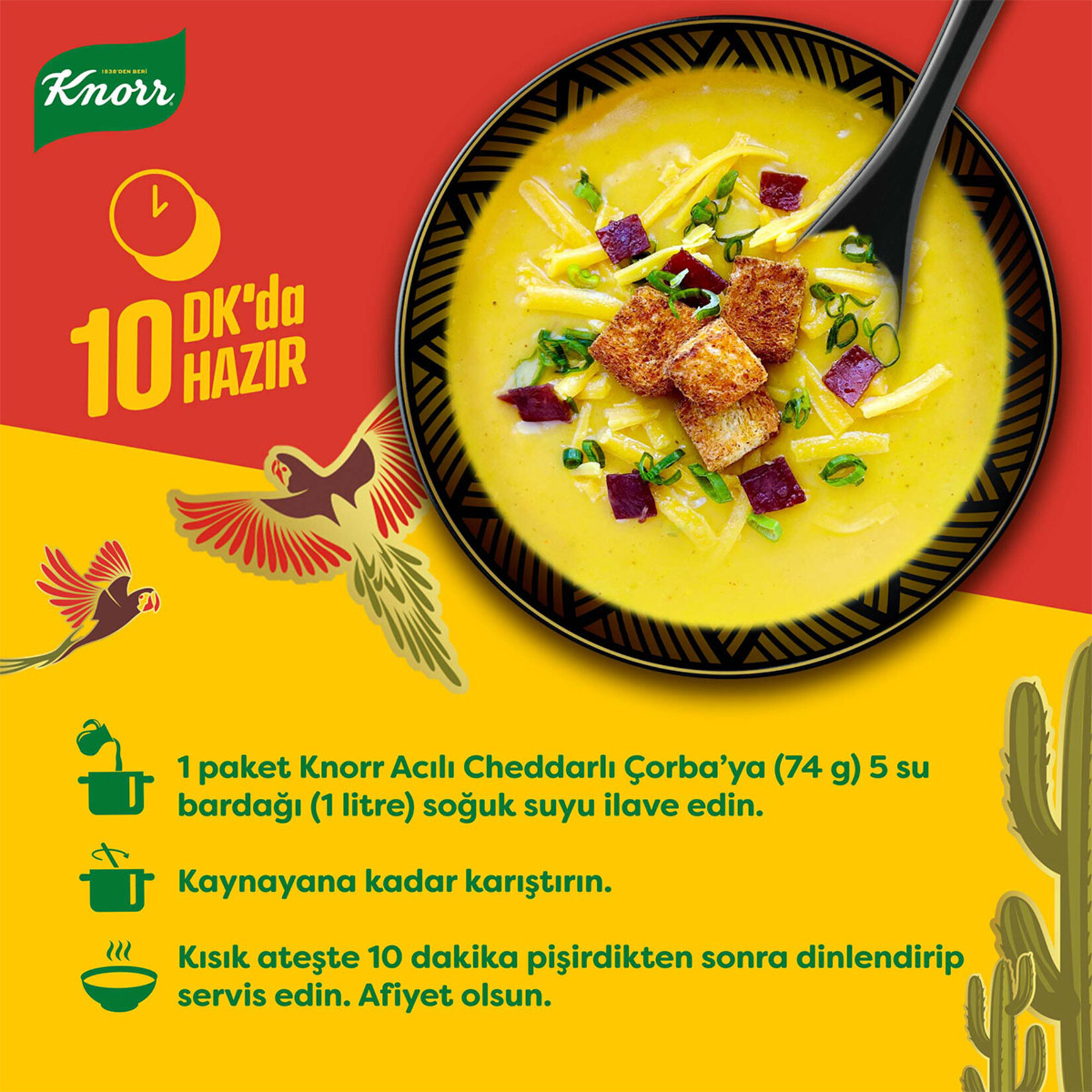Knorr Acılı Cheddarlı Çorba 4 Kişilik 74 G - Görsel 4
