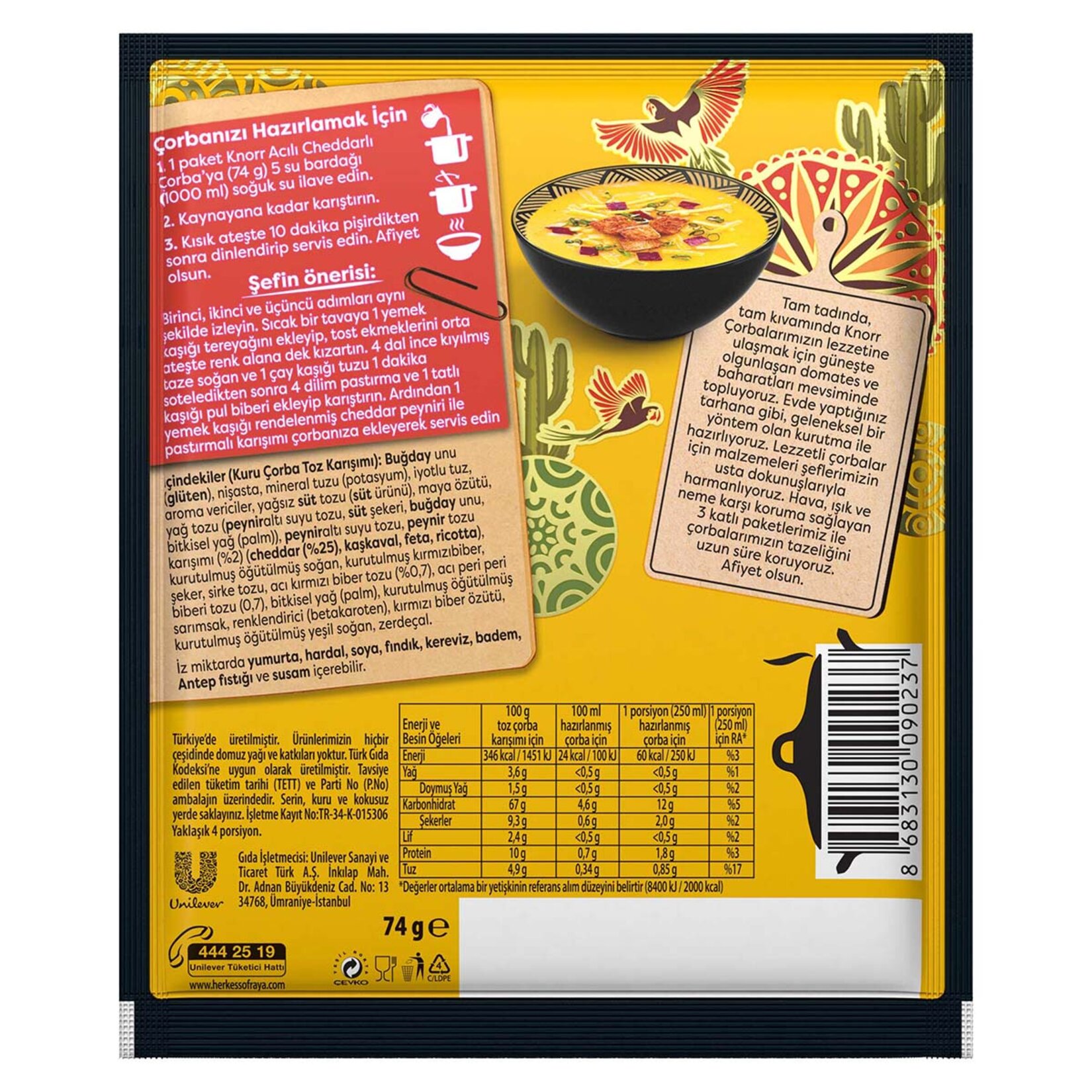 Knorr Acılı Cheddarlı Çorba 4 Kişilik 74 G - Görsel 5