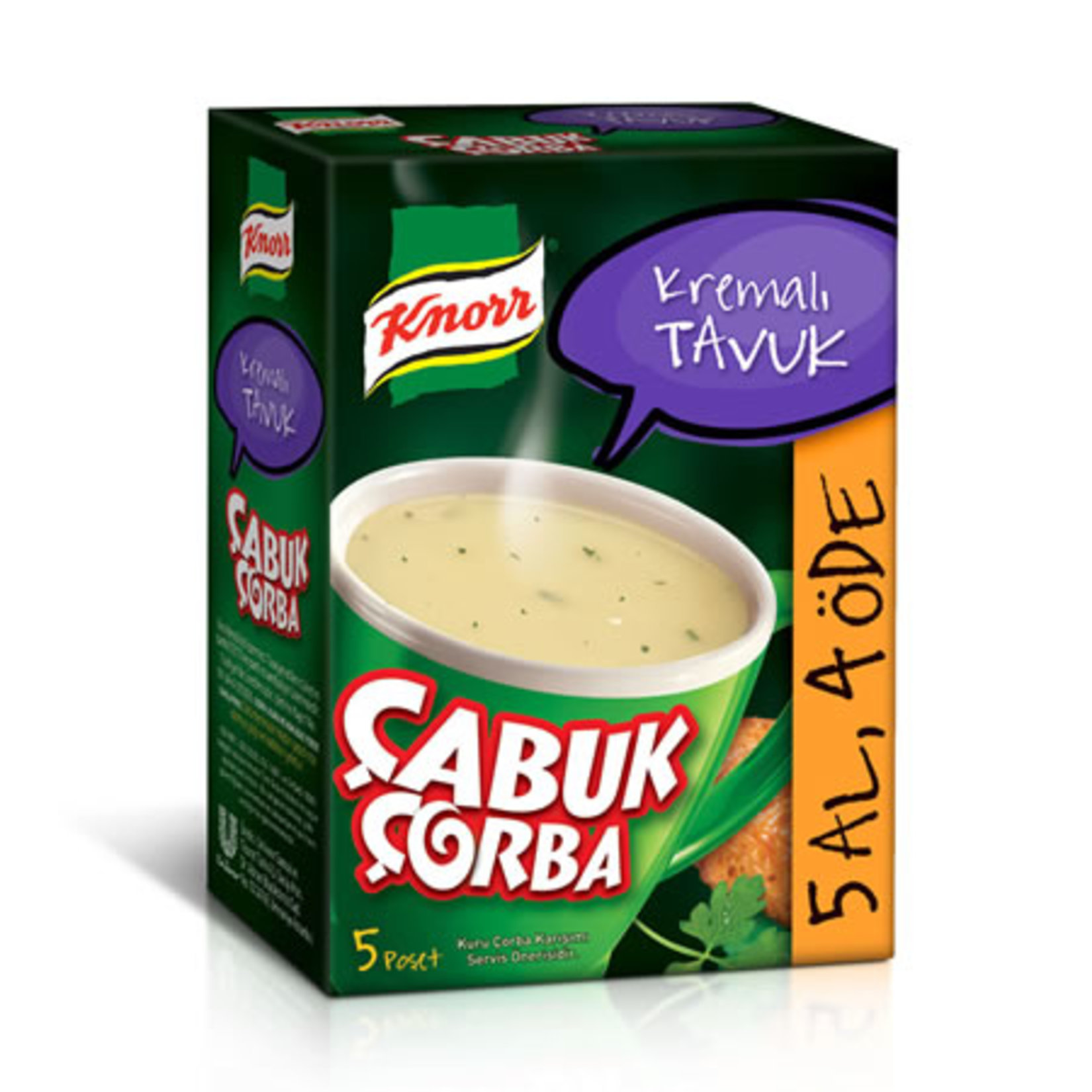 Knorr Çabuk Çorba Kremalı Tavuk 5'Li Paket