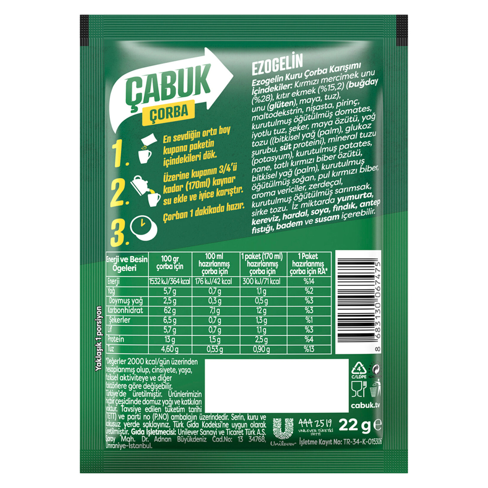 Knorr Çabuk Çorba Ezogelin 22 G - Görsel 5