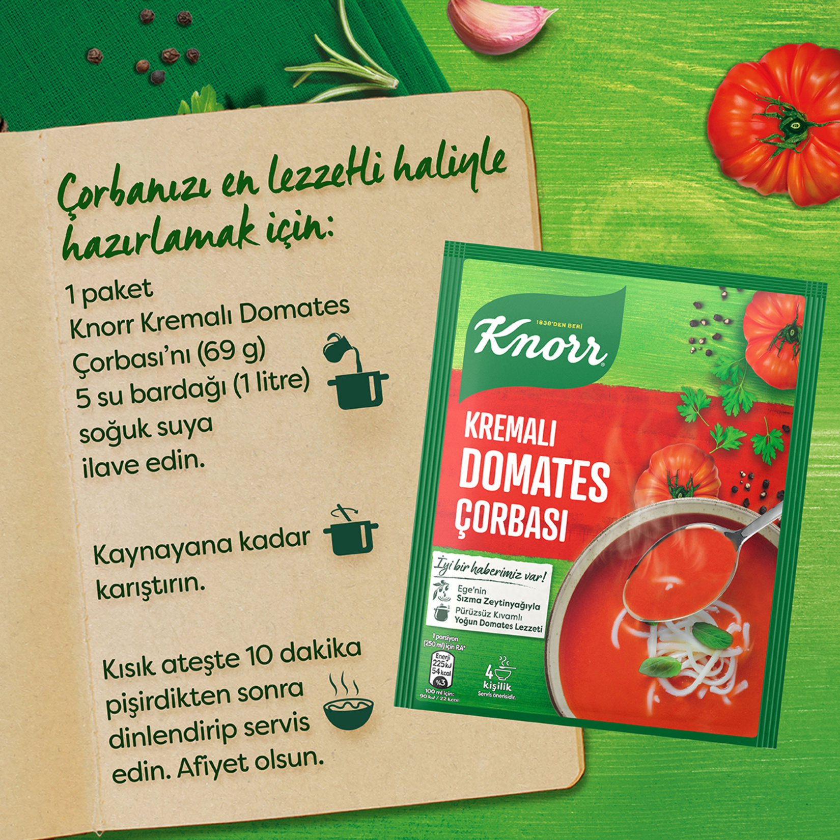 Knorr Hazır Çorba Kremalı Domates 4 Kişilik 69 G - Görsel 4