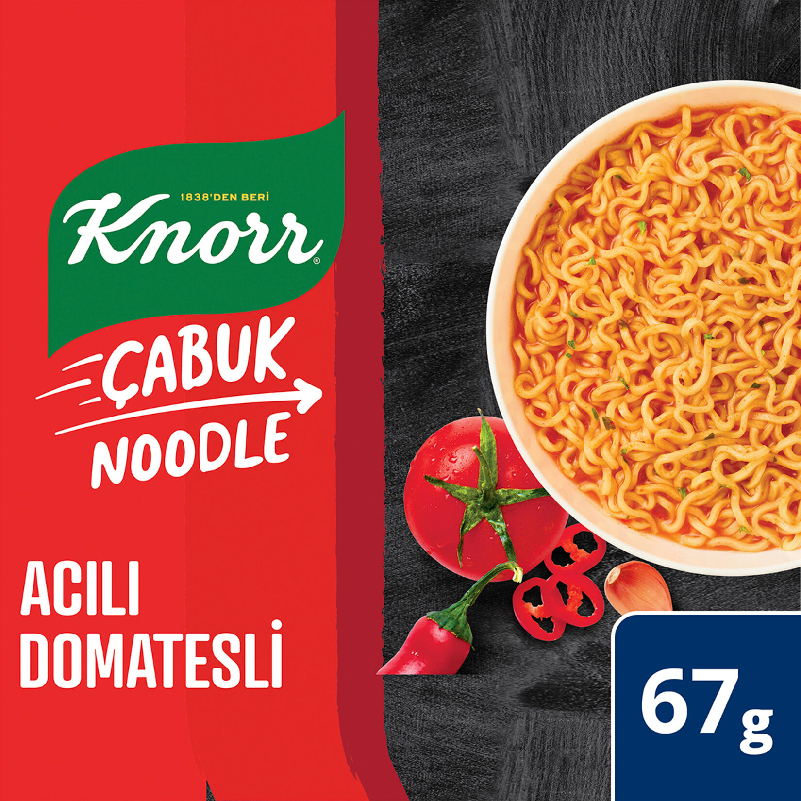 Knorr Acılı Domatesli Çabuk Noodle 67 G - Görsel 2